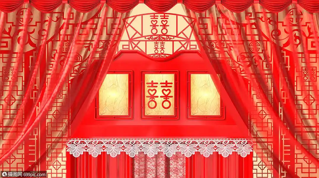 中式婚礼背景