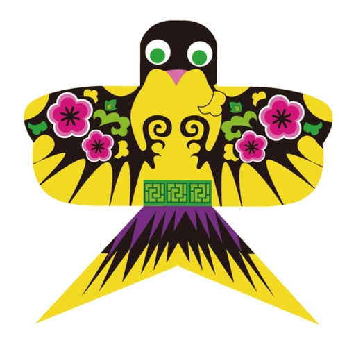 六一儿童节手工diy沙燕纸鸢手绘涂色风筝卡通白坏纸鸢diy幼儿园