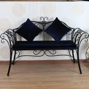 铁艺靠背椅椅子条椅庭院铁艺双人双人椅露台公园椅欧式露天铁椅