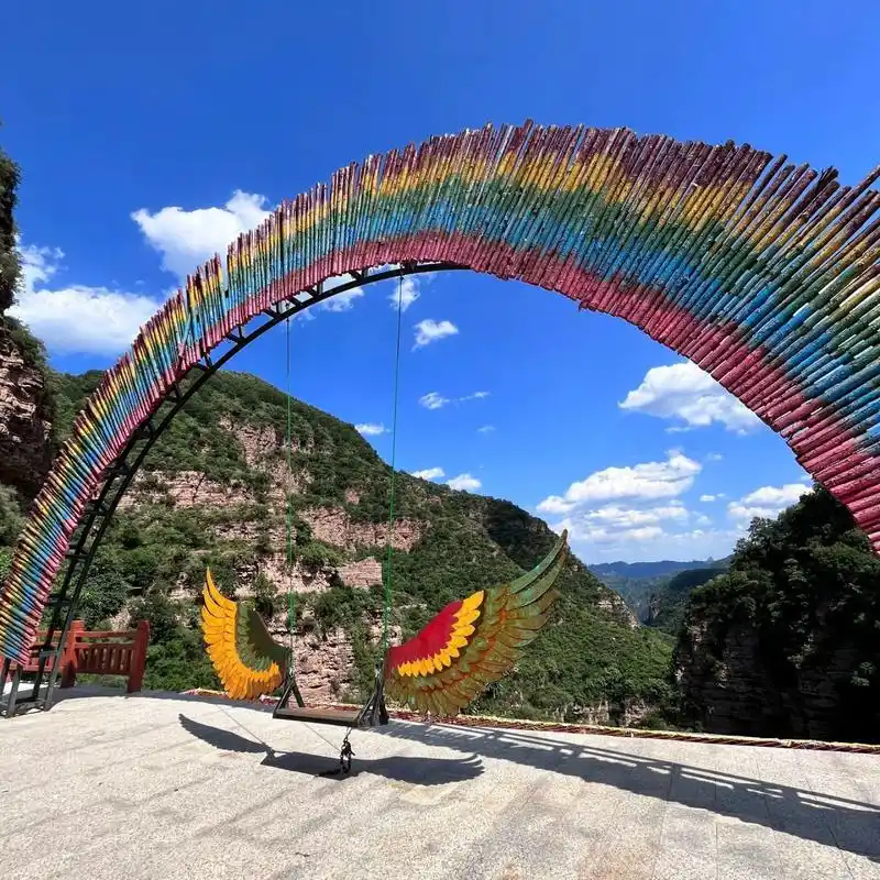 邢台 9015 爱情山 河北邢台天河爱情山,游玩项目很多,爱心桃洞