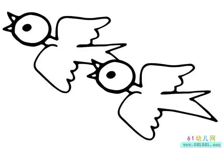 燕子简笔画图片与小知识小鸟飞怎么画小鸟飞简笔画简单彩色03 列表