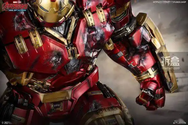 queenstudios漫威钢铁侠mk44反浩克装甲14全身雕像