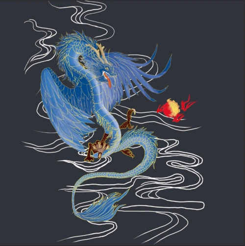 汉服图案设计应龙