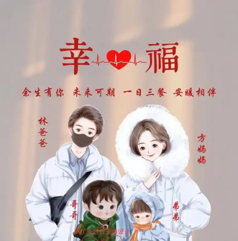 全家福卡通头像 #你 - 抖音