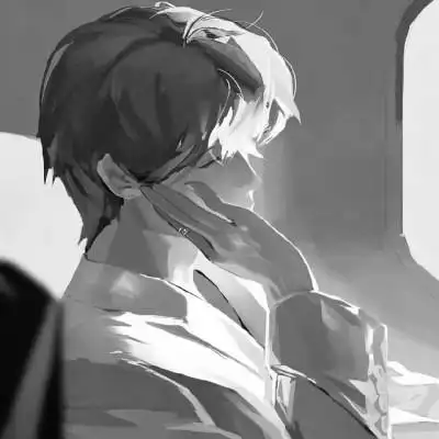 黑白动漫男头ins高级感104张_男生动漫头像_头像屋