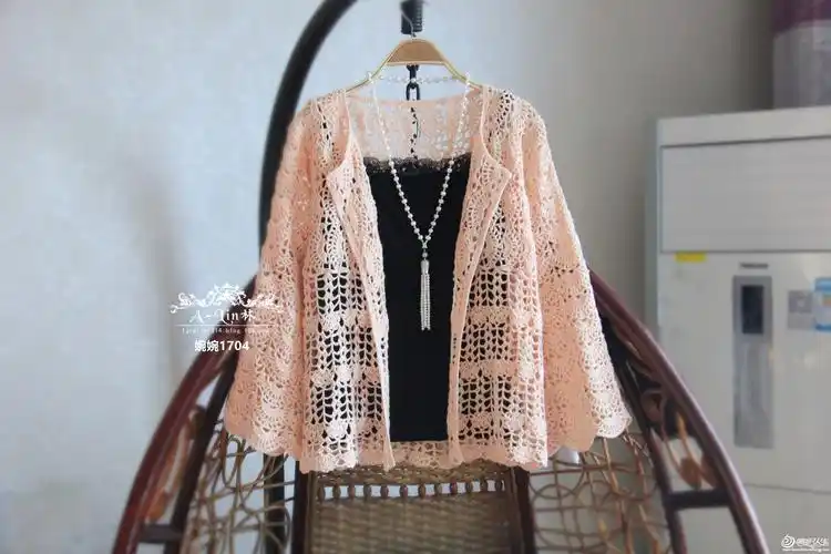 钩件开衫去旅行吧百搭淑女款春夏钩针开衫