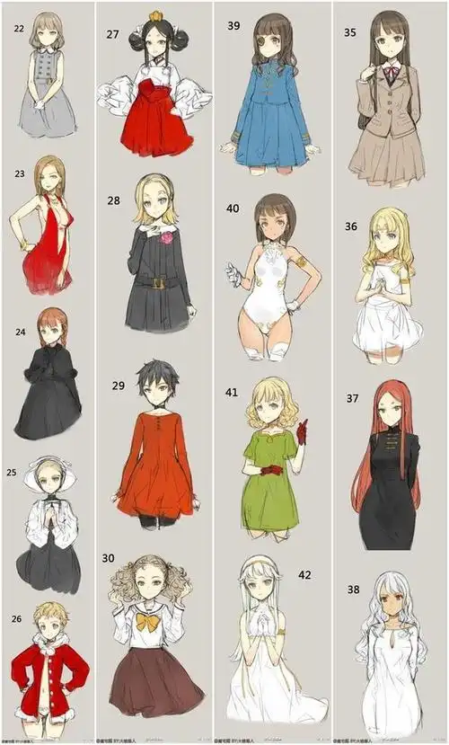 indesign如何画弧线动漫人物衣服怎么画教你各种动漫服饰的画法