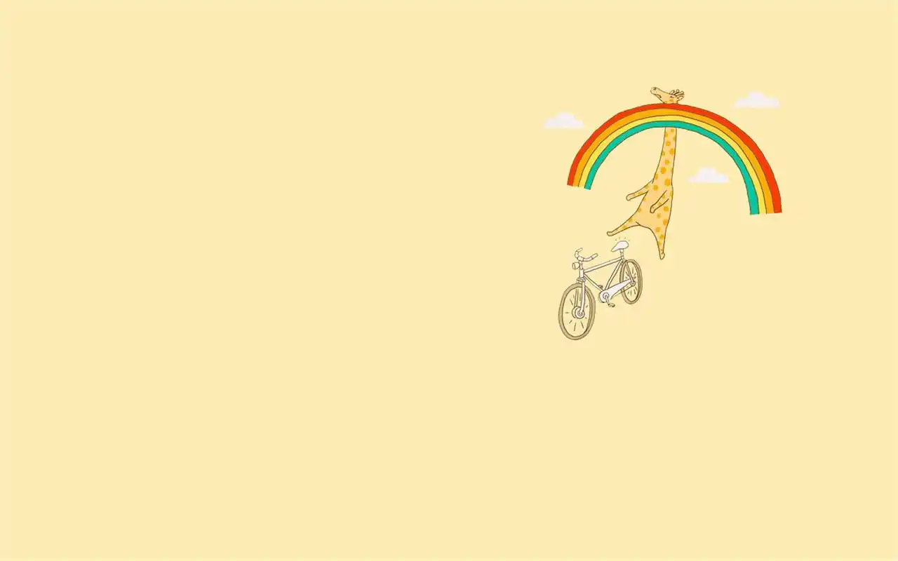 极简创意设计可爱卡通长颈鹿高清桌面壁纸下载(一)高清大图预览1920x1