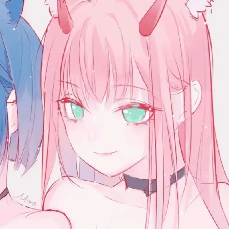 《darling in the franxx》动漫情侣头像,02和广,02和莓