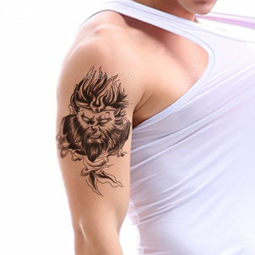 包邮买一送一纹身贴防水持久齐天大圣孙悟空猴子花臂防真刺青贴纸