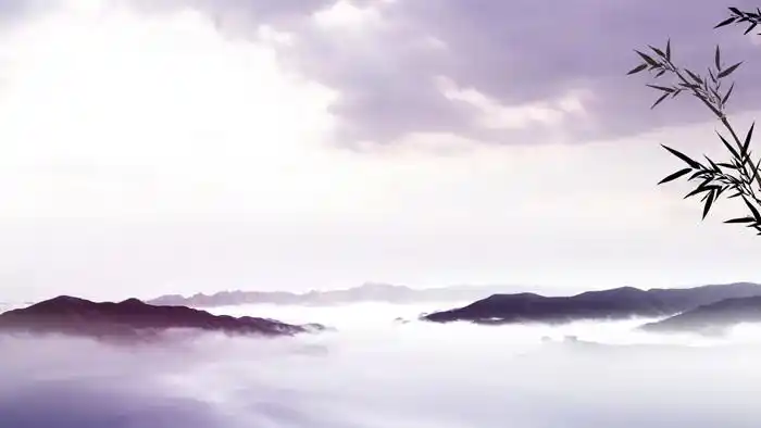 14张水墨山水ppt背景图片