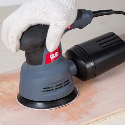圆形木工电动打磨抛光机沙盘手持木板油漆平板砂纸打磨机磨砂家具