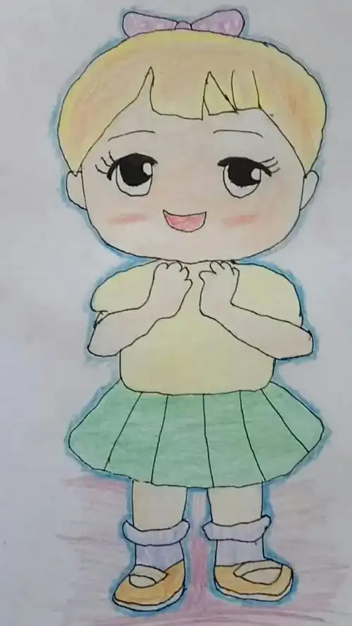 学前班的小朋友画的动漫作品