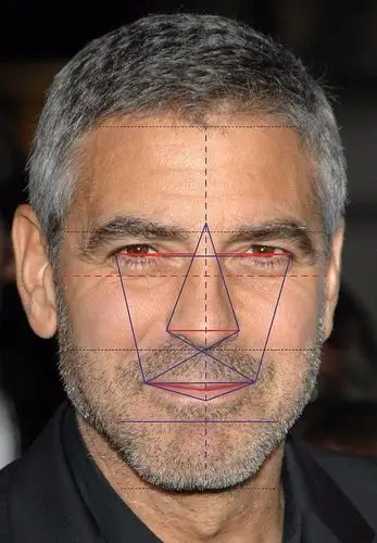 的脸,他的眼睛,眉毛,鼻子,嘴唇,下巴和脸型比例最接近完美的希腊雕塑