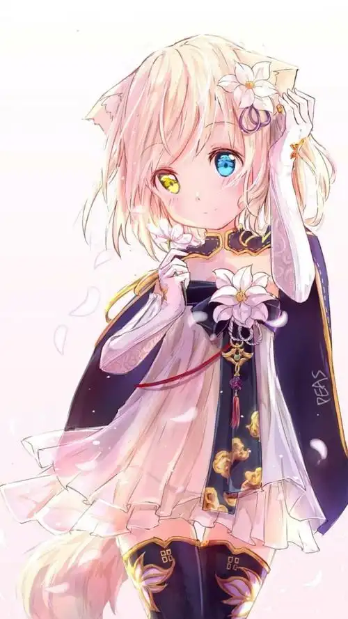 出单蓝发蓝瞳白发蓝瞳金发异瞳