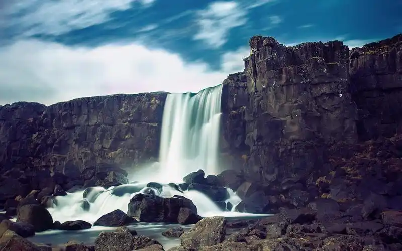 电脑壁纸 风景 欣赏大自然中的优美瀑布风光美景