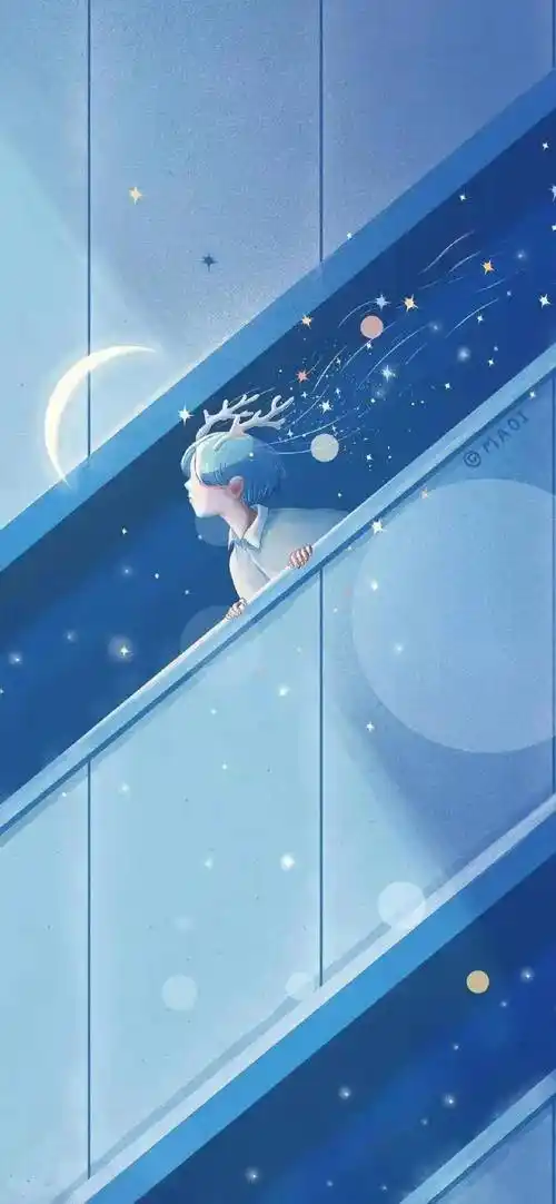 手机壁纸蓝色系ins风壁纸