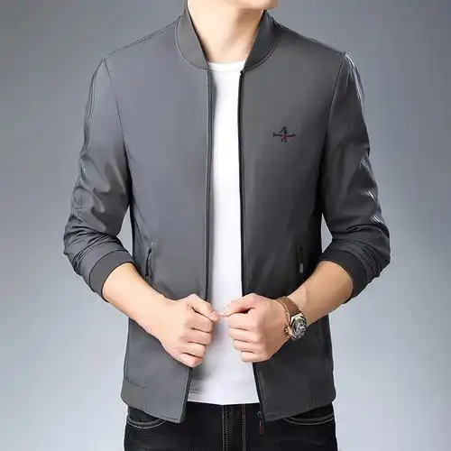 超级新品 梵克公牛夹克中年男士高档 2020时尚春季男装常规商务休闲衫