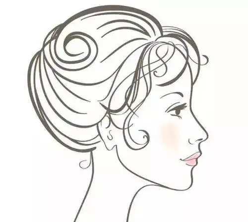 文静女生侧脸简笔画