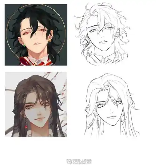 古风插画嘴巴的基本画法