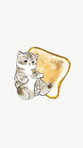 超可爱卡通猫咪手绘图片手机壁纸