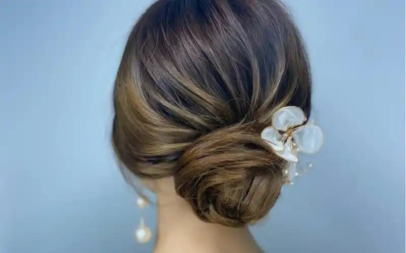 法式优雅新娘,西式纹理造型 韩式低盘发