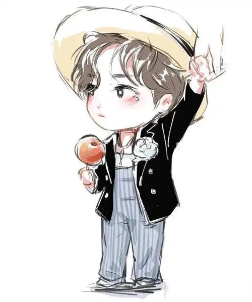 01套装萌娃跟着小妖一起来看下卡通动漫圈中的王一博的形象吧!