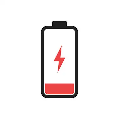 eps 10.孤立的低电池电量图标.充电符号.电荷技术.