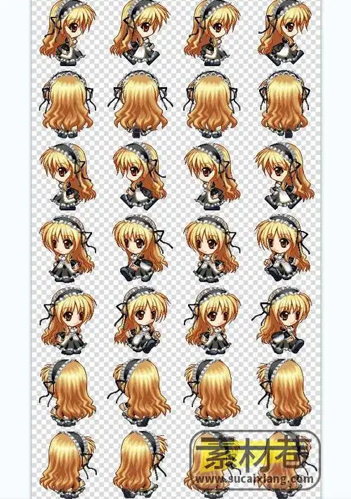 2dq版8方向rpg游戏人物行走素材