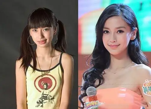 angelababy整容前后照片揭秘 新女神杨颖整容前是销魂香肠嘴