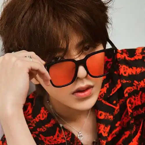 蔡徐坤同款墨镜韩版潮ins网红男士复古方框开车防晒偏光太阳镜女
