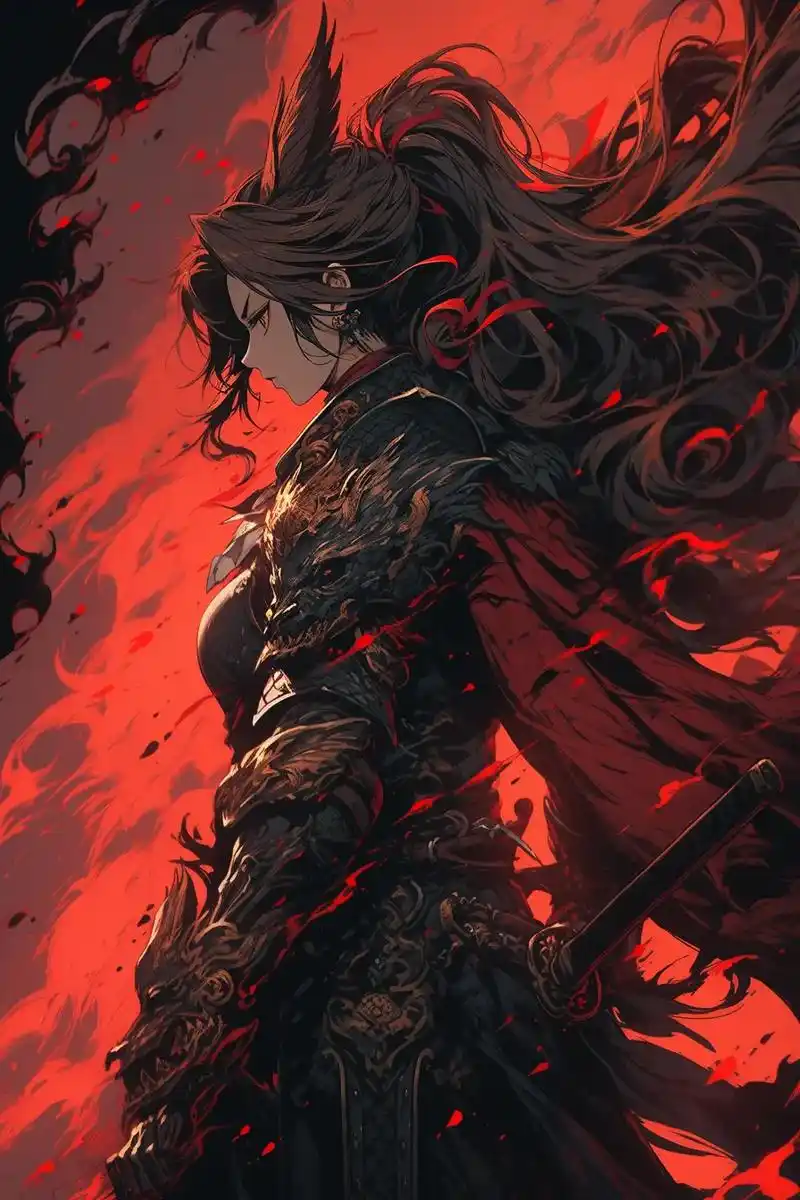 ai海报.女将军#插画 #mdjourney #古风 #封面 - 抖音