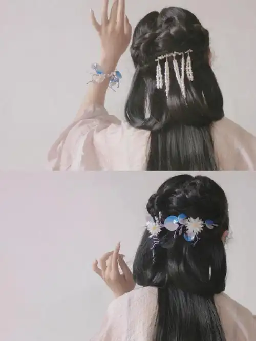 发型教程简单又基础的汉服披发发型