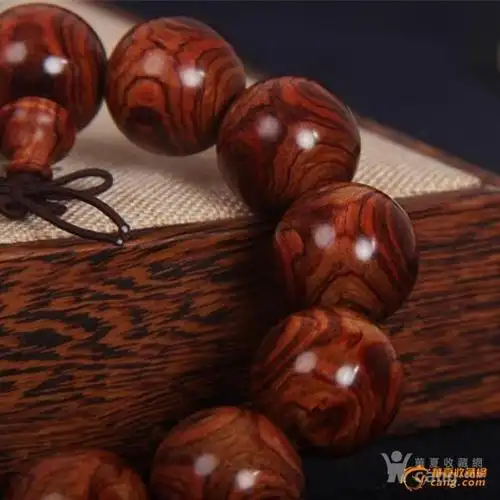 正宗海南黄花梨手串 海黄花纹鬼脸鬼眼手串念珠手链