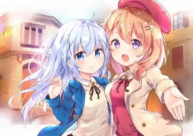 精选日本二次元少女漫画《请问您今天要来点兔子吗》的插画壁纸