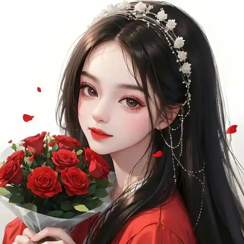 甜美玫瑰花少女头像合集0820 - 抖音