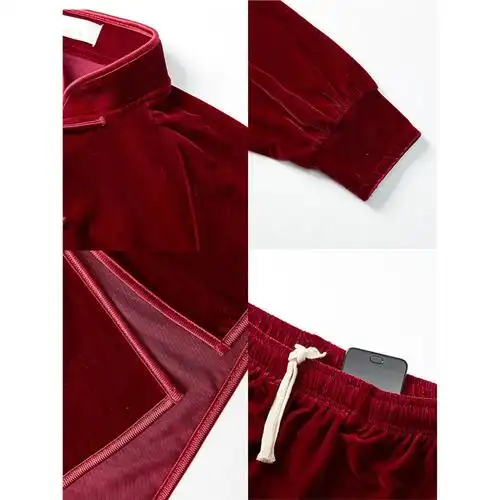 闪电客金丝绒太极服男秋冬季加厚太极拳服装女武术表演比赛练功服印象