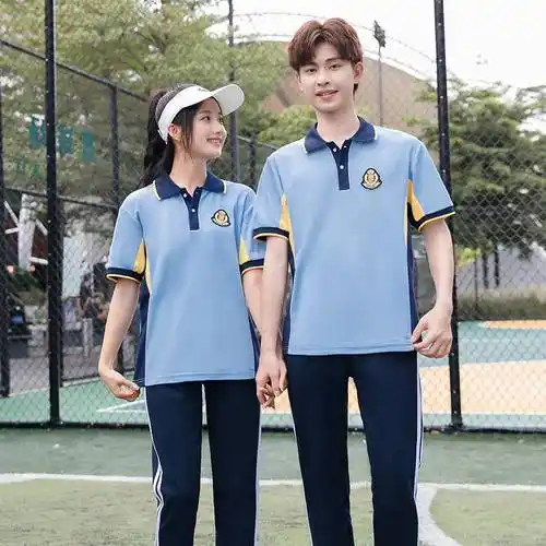 夏季初中生校服套装中小学生短袖高中运动服学院风幼儿园园服班服