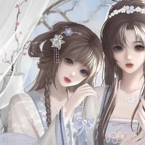 2023最新热门古风飘逸闺蜜动漫头像_卡通动漫头像_我要个性网