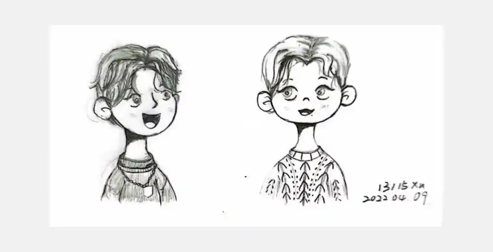 铅笔线稿练习1315博君一肖