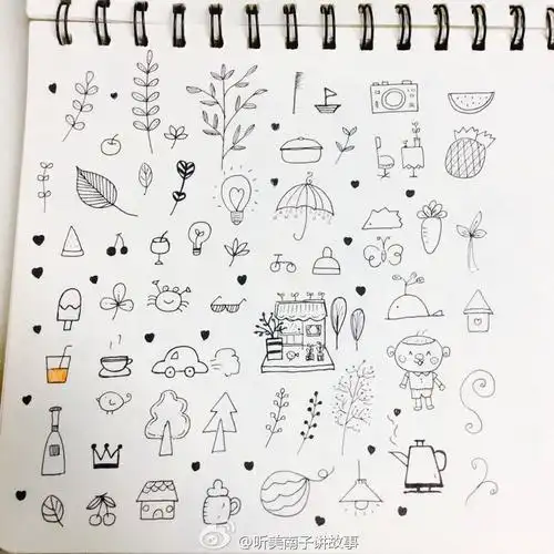 手帐简笔画图案用来做手帐的必备品