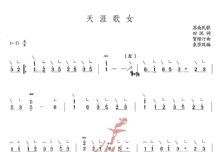 袁莎古筝教程曲谱整理