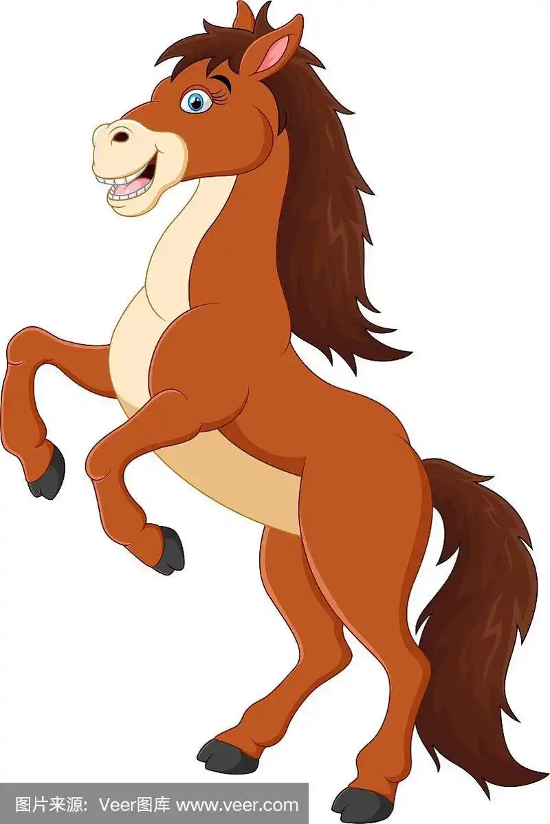 卡通可爱的马
