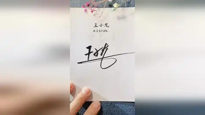 王小龙的签名 #艺术签名设计