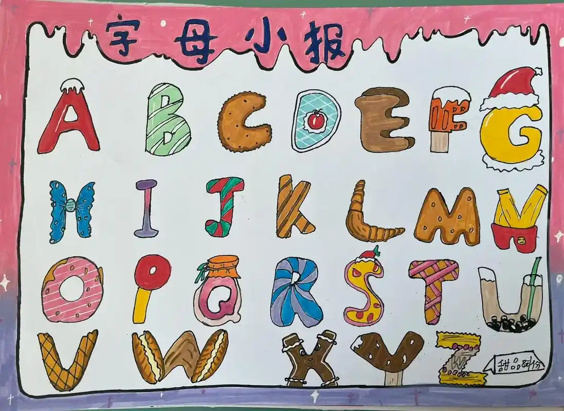 英语26个字母卡通版.#26个英文 - 抖音