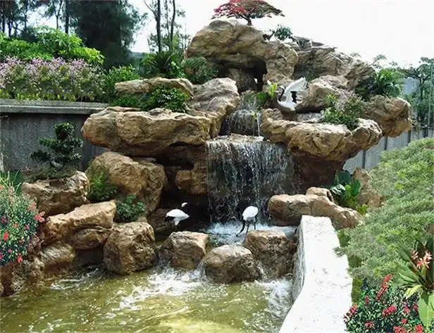 沧州驳岸工程|驳岸水系制作|沧州景区假山队伍