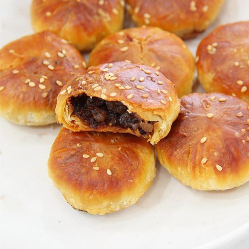 小壶天 黄山烧饼10个/袋 梅干菜肉饼安徽特产 饼干零食薄脆饼小吃