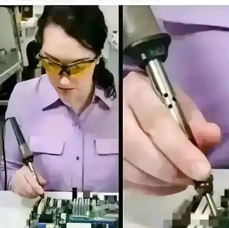 看下面图片,这是某个媒体宣传的"大国工匠"人.