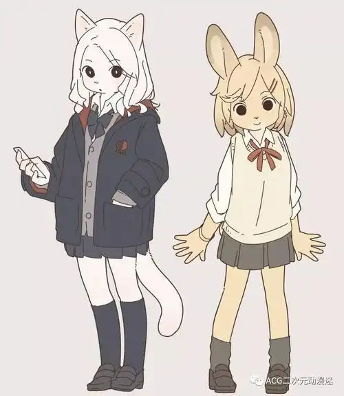 《动物女高中生》这到底算是拟人化还是拟兽化呢?不管怎样～真香_形象