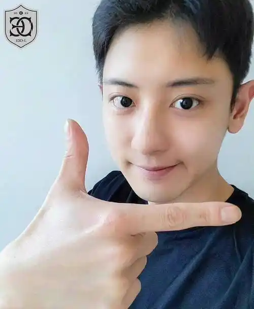 朴灿烈退伍后首晒自拍三宫格,清秀帅气,大眼睛跟个葡萄似的_网友_内容